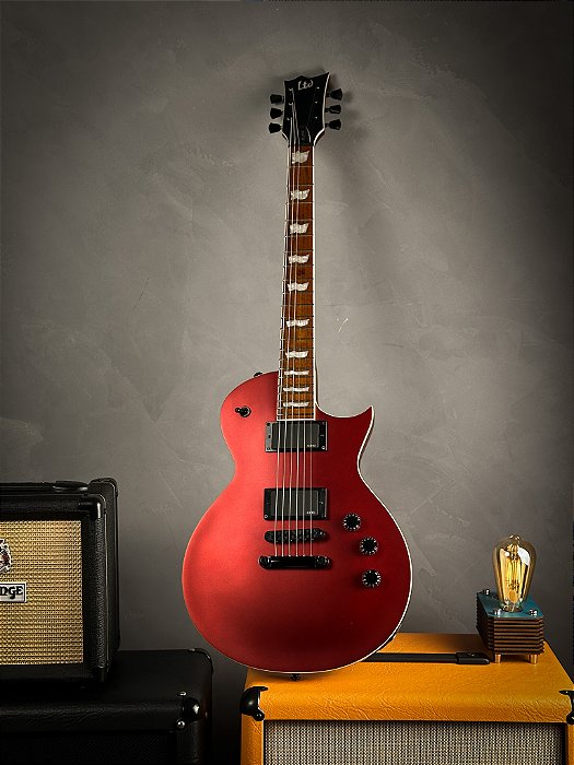Guitarra Esp Ltd Ec256 - Candy Apple Red Satin - Upgrade - Emg
