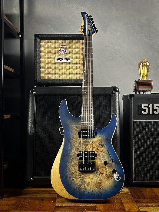 GUITARRA SCHECTER REAPER-6 SATIN SKY BURST - HUMBUCKER - PUSH PULL - TREMOLO