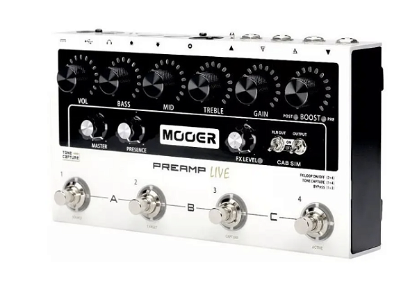 Pedaleira Modulo de Efeitos para Guitarra Mooer Preamp Live - M999
