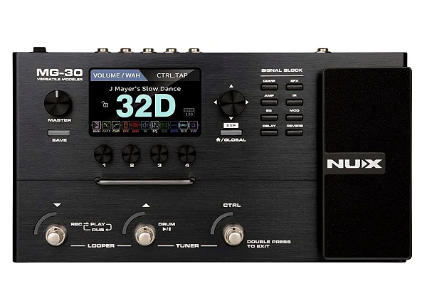 Pedaleira Para Guitarra Mg30 - Nux - Nfe E  Garantia