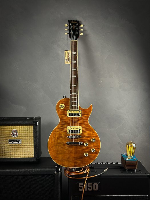 GUITARRA VINTAGE V100 PARADISE - Humbucker Zebra - Ponte FIxa