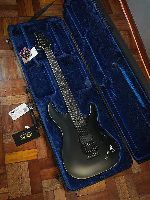 Guitarra Schecter C-1 Fr S Sls Elite Evil Twin Satin Black - Case Original