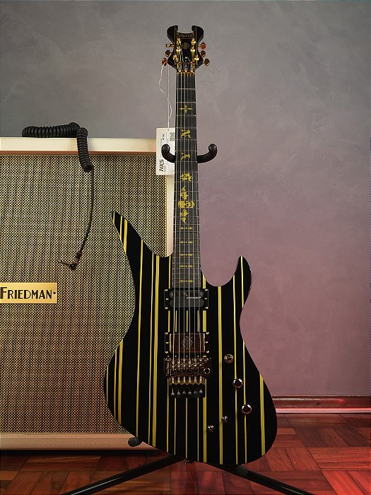 Guitarra Schecter Synyster Custom-s #1742 Black and Gold