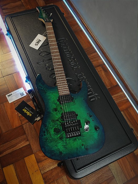 Guitarra Schecter C-6 Pro Fr Aqua Burst