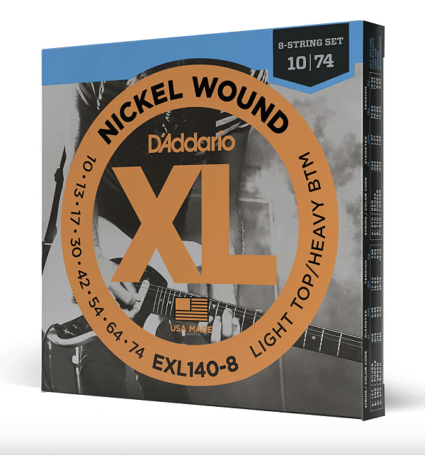 Encordoamento Daddario 8c Exl140-8 010