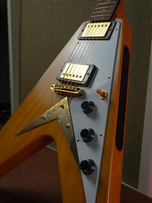 Guitarra Epiphone Flying V Korina 1958 Case - Aged Natural
