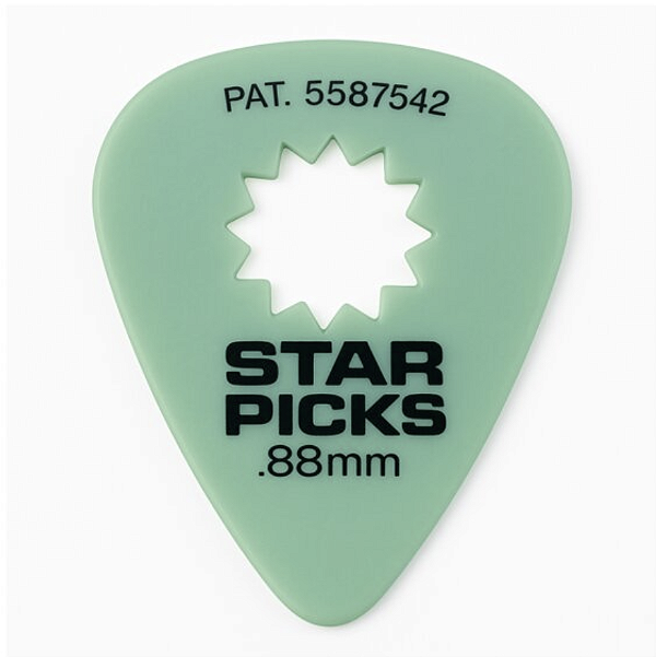 Kit Palhetas Cleartone Star Picks #30014 .88mm Green C/72