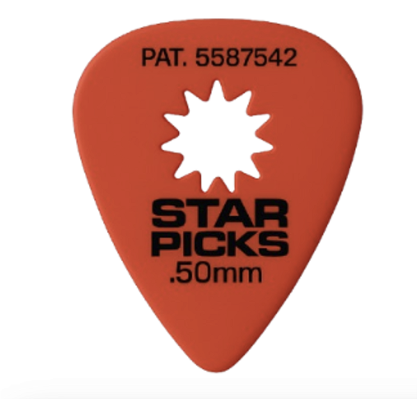Kit Palhetas Cleartone Star Picks #30021 .50mm Red C/12