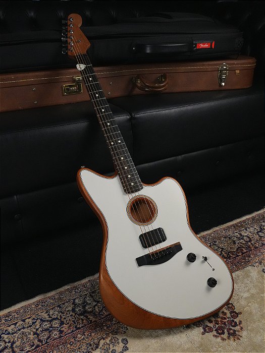Violão Fender American Acoustasonic Jazzmaster Arctic White