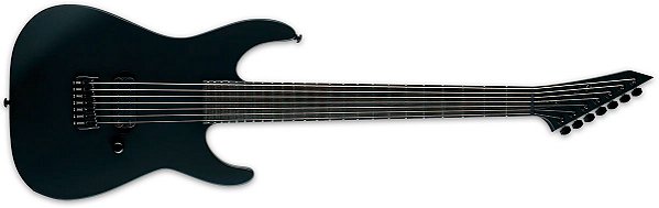 GUITARRA ESP LTD M-7B BLACK METAL - BLACK SATIN - BARITONO - 7 CORDAS