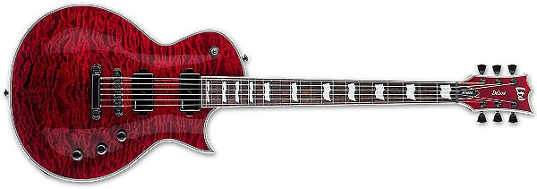 GUITARRA ESP LTD EC-1000 QM - SEE THRU BLACK CHERRY - COM CASE - FISHMAN