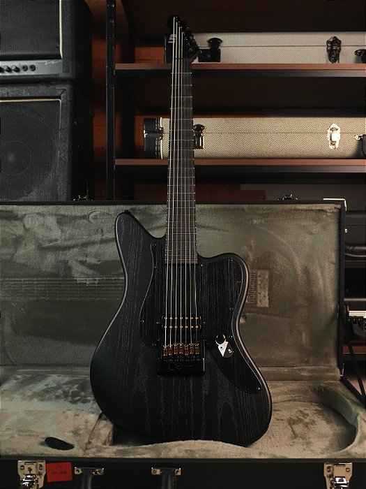 GUITARRA ESP LTD ALEX WADE BARITONE EVERTUNE - BLACK OPEN GRAIN SATIN