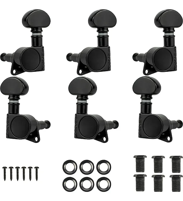 Tarraxa para guitarra grover 3x3 Black
