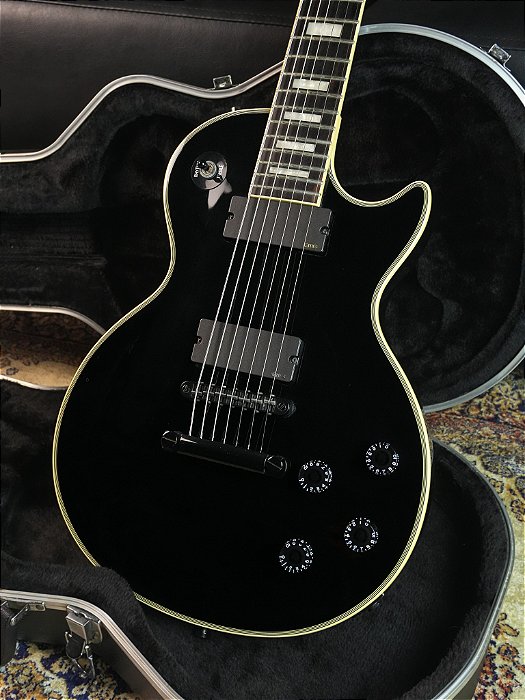 Guitarra Epiphone Matt Heafy MKH Les Paul Custom Black 7c SEMINOVA
