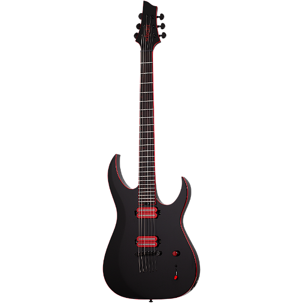 GUITARRA SCHECTER SUNSET-6 RED DOWN GLOSS BLACK 3890 IDN