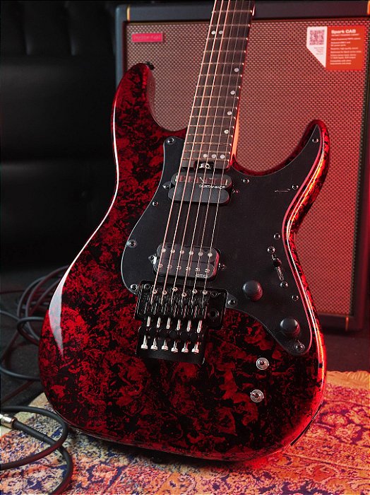 Guitarra Schecter Sun Valley Super Shredder FR S Red Reign Sustainiac Floyd Rose