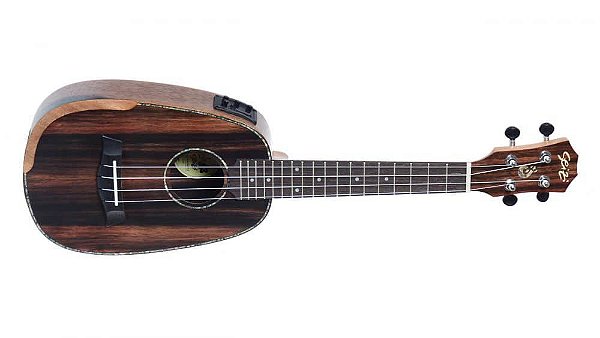 UKULELE SEIZI BORA-BORA PINEAPPLE CONCERT ELETRICO BAG EBONY