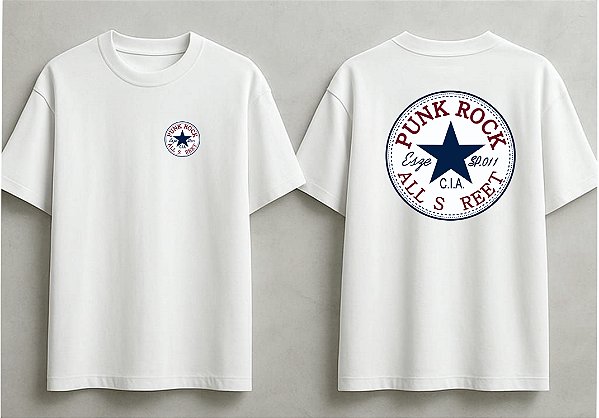 CAMISETA ESZE PUNK ROCK Branca