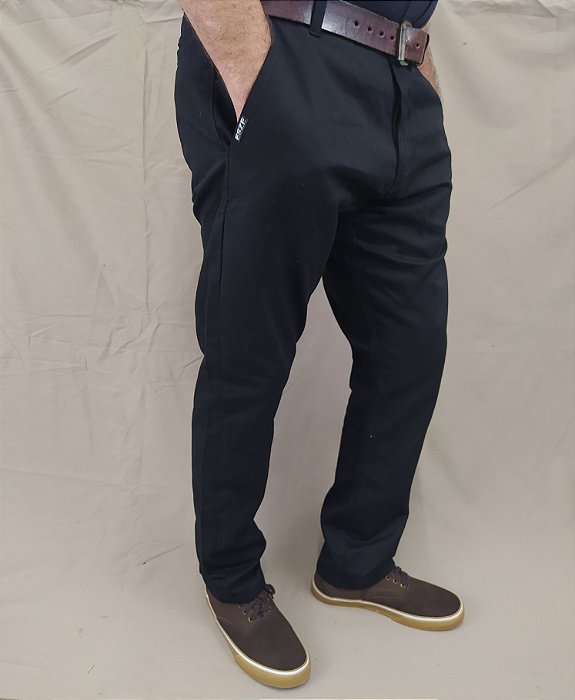 CALÇA SHINO DE SARJA PRETA