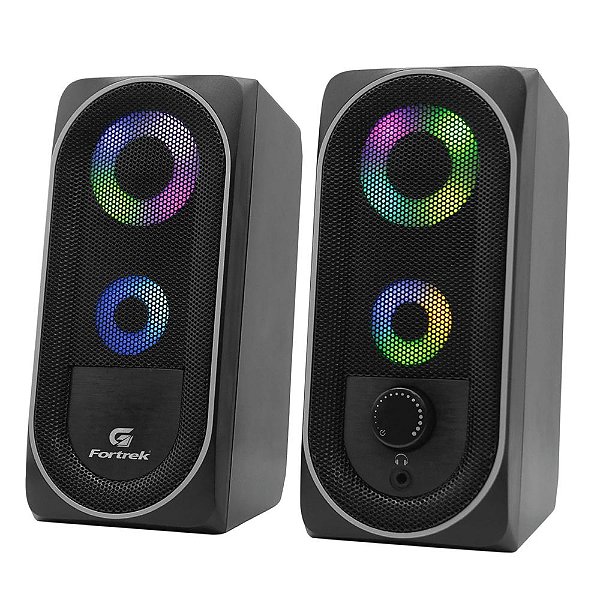 Caixa de Som Multimídia Gamer Black Hawk RGB - Fortrek