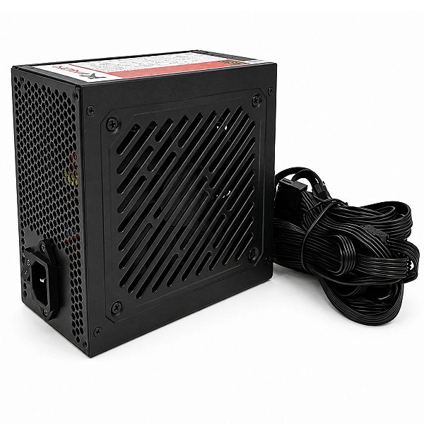 Fonte Gamer Ktrok 600W 80 Plus Bronze DC/DC Flat Cables PFCA