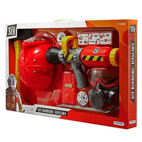 Brincando De Ser - Kit Bombeiro Máscara De Oxigênio BR962
