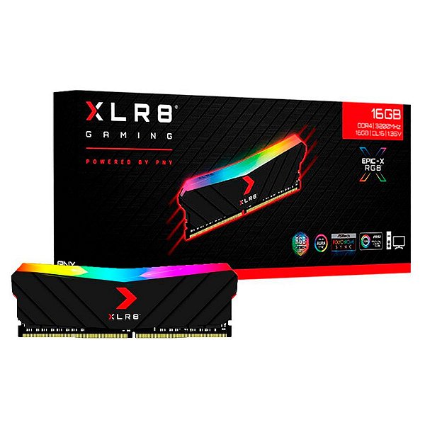 Memória Gamer Rgb PNY 16GB 3200MHz DDR4 MD16GD4320016XRGB