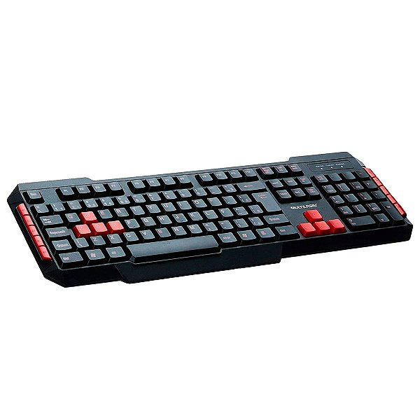Teclado Gamer Multilaser ABNT2 Vermelho - TC160