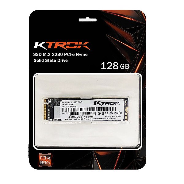 SSD Ktrok M.2 2280 128GB PCI-e Nvme Solid State Drive