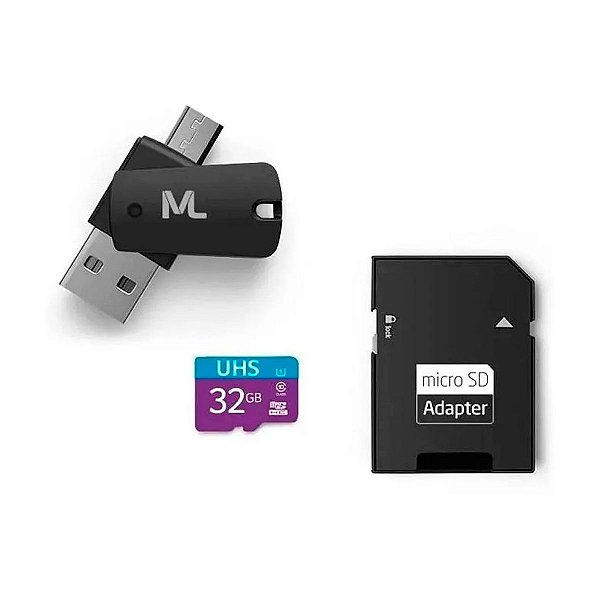 Cartão de Memória Multilaser MC151 com adaptador SD 32GB