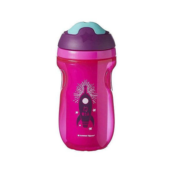 Copo Térmico Tommee Tippee Com Bico 260 ML Rosa + 12 meses - Multilaser