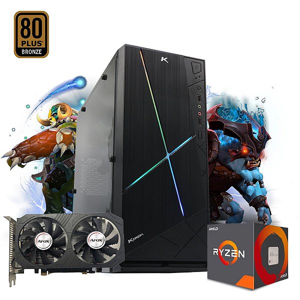 Pc Gamer Power Monster Amd R5 5600g 8gb ssd 240gb RX 550 4GB