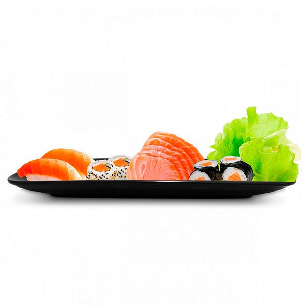 Travessa Bandeja Retangular 30cm Melamina Preto 19021MEL