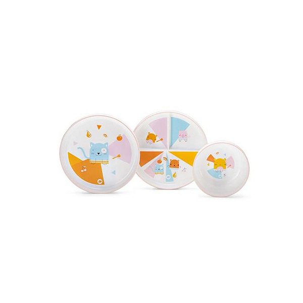 Kit 3 Pratinhos Nhac Nhac Pet Buddies Bb1110 Multikids