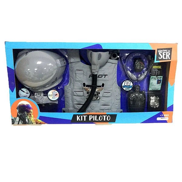 Brinquedo Fantasia Brincando De Ser Piloto Multikids BR1121