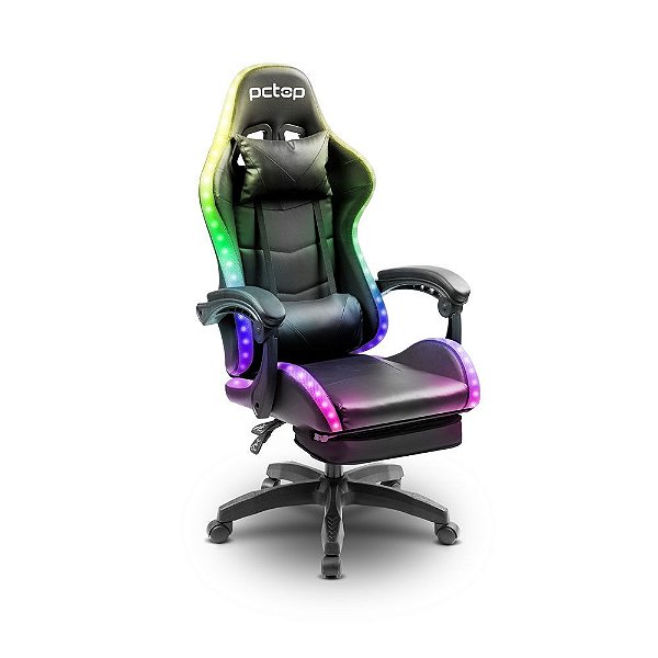 Cadeira Gamer PCtop Starlight RGB R1006E - Preta