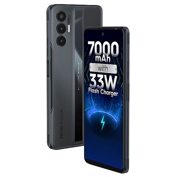 Smartphone Gamer Tecno POVA 3 Dual Sim 128GB+6GB RAM 50MP BK