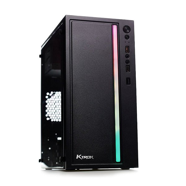 Gabinete Gamer Premium com Fita Led RGB e Lateral Acrílica