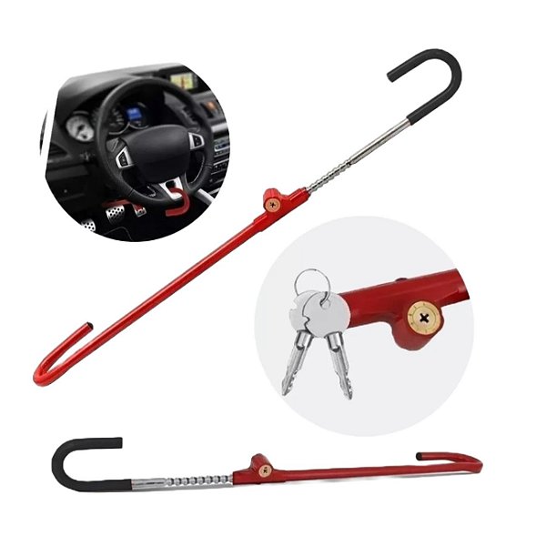 Trava Carneiro p/ Volante de Segurança Antifurto Universal