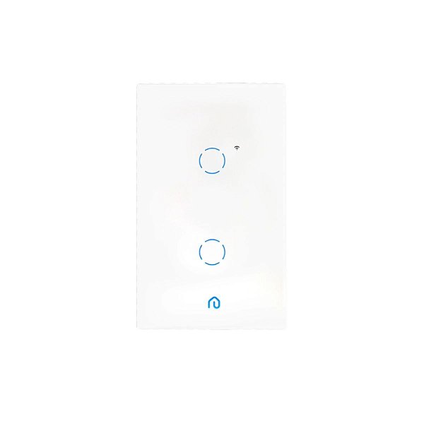 Interruptor Inteligente 2 Botões Touch Wi-fi App Alexa Vidro