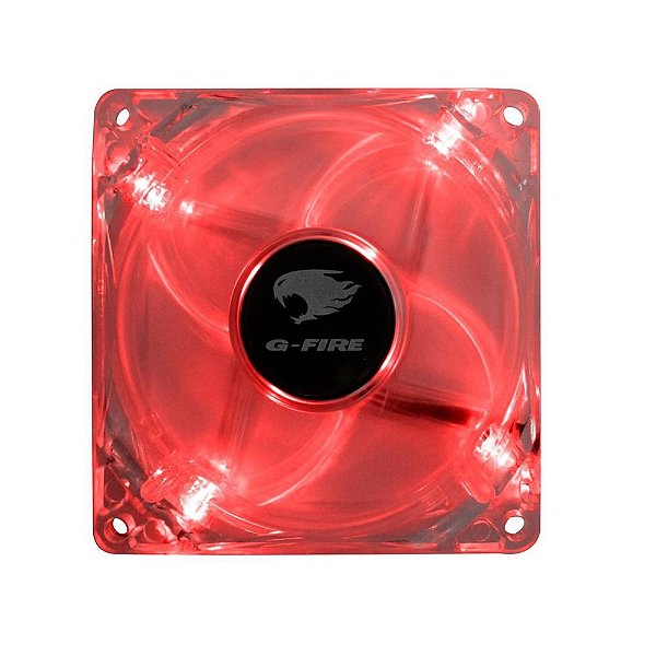Fan Gamer G-fire 80mm com led Vermelho ew0408e
