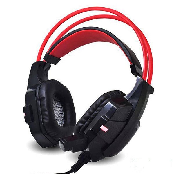 Headset Gamer com microfone e led rgb infokit gh-x20 com adaptador p3 x p2