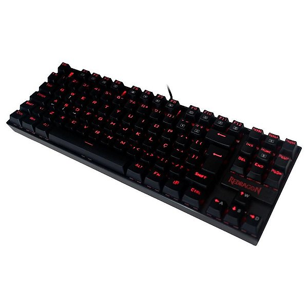 Teclado Gamer redragon kumara mecanico rgb switch Vermelho - k552rgb-1-ptred
