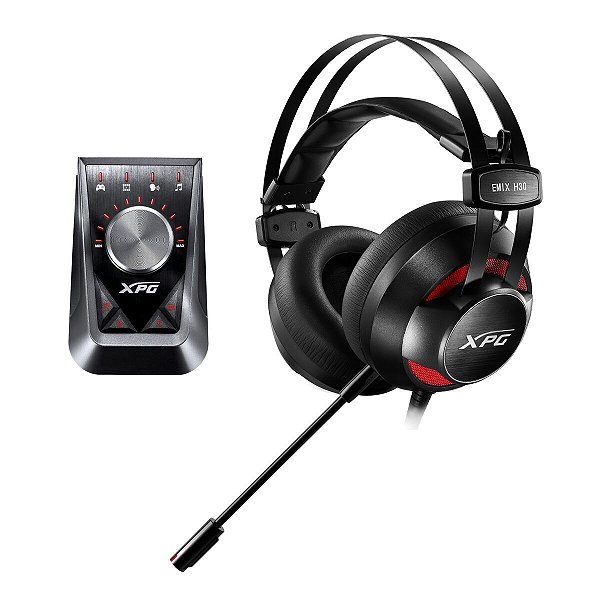 Headset Gamer XPG EMIX H30 SE 7 1 e Amplificador SOLOX F30