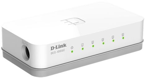 Switch D-link 5 portas 10/100 Mbps não gerenciável DES-1005C