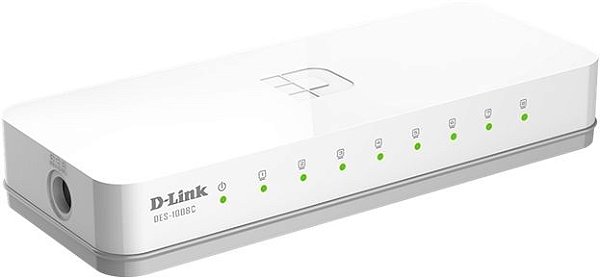 Switch D-link 8 portas 10/100 Mbps não gerenciável DES-1008C
