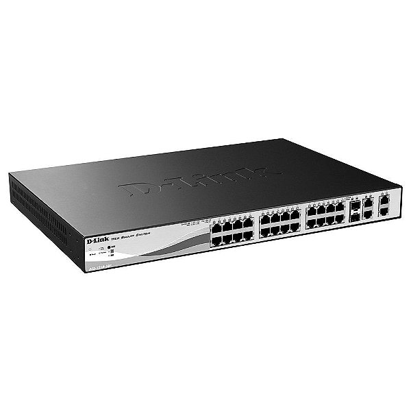 Switch D-link 24 portas 10/100 + 4 portas 10/100/1000 gerenciável DES-1210