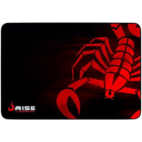Mouse Pad Gamer Rise Mode Scorpion Red Medio Borda Costurada (290x210mm) - RG-MP-04-SR