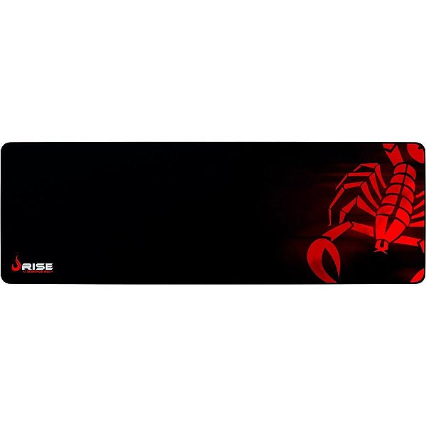 Mouse Pad Gamer Rise Mode Scorpion Red Extended Borda Costurada (900x300mm) - RG-MP-06-SR