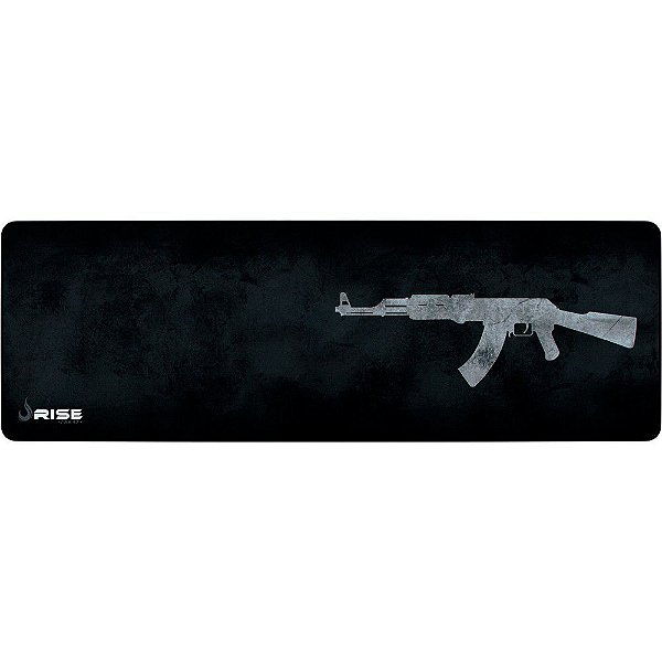 Mouse Pad Gamer Rise Mode Ak47 Grey Extended Borda Costurada (900x300mm) - RG-MP-06-AK